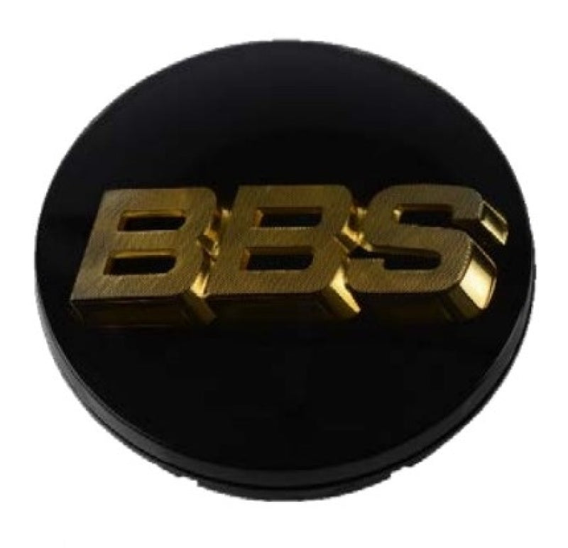 BBS Center Cap 70.6mm Black/Gold (3-tab) (56.24.073) 56.24.073