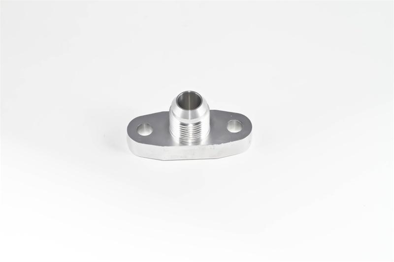 Torque Solution Billet Oil Drain Flange w/ Integrated -10 Flare: Universal T3/T4 & PTE Turbos TS-UNI-009 Main Image