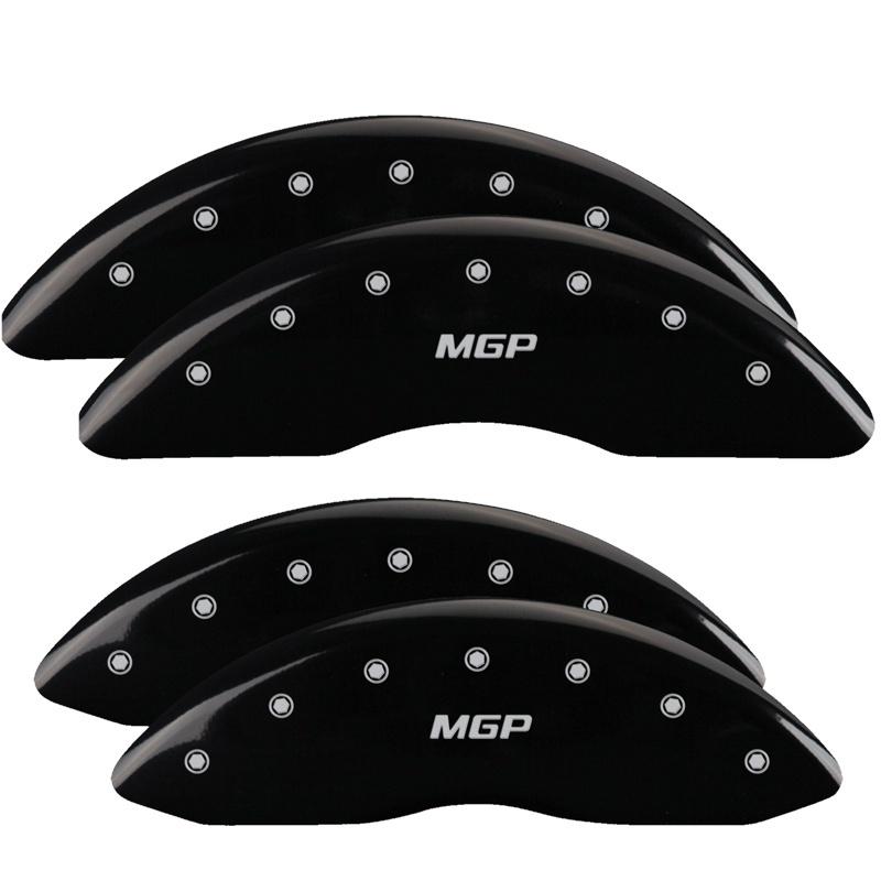 MGP 4 Caliper Covers Engraved Front & Rear MGP Black finish silver ch 12124SMGPBK Main Image