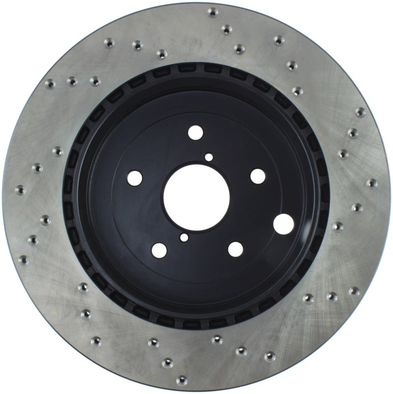 StopTech Sport Cross Drilled Brake Rotor; Rear Right