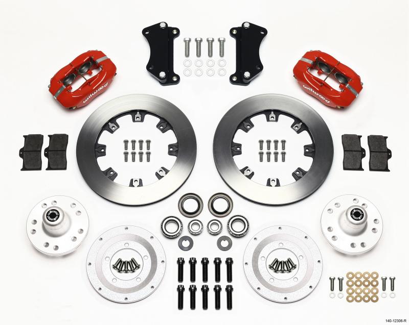 Wilwood Forged Dynalite Front Kit 12.19in Red Heidts Tri -5 2 inch Drop Spindle 140-12306-R Main Image