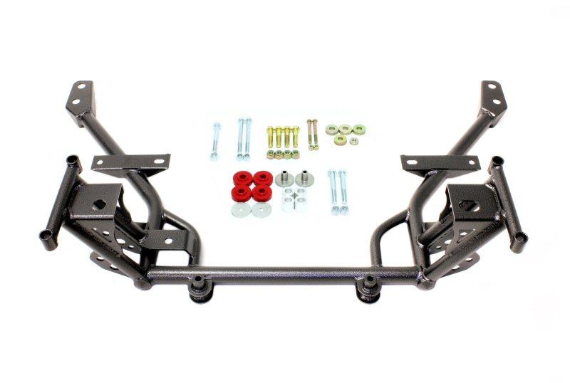 BMR 05-14 S197 Mustang K-Member w/ STD. Motor Mounts and STD. Rack Mounts - Black Hammertone KM018H Main Image