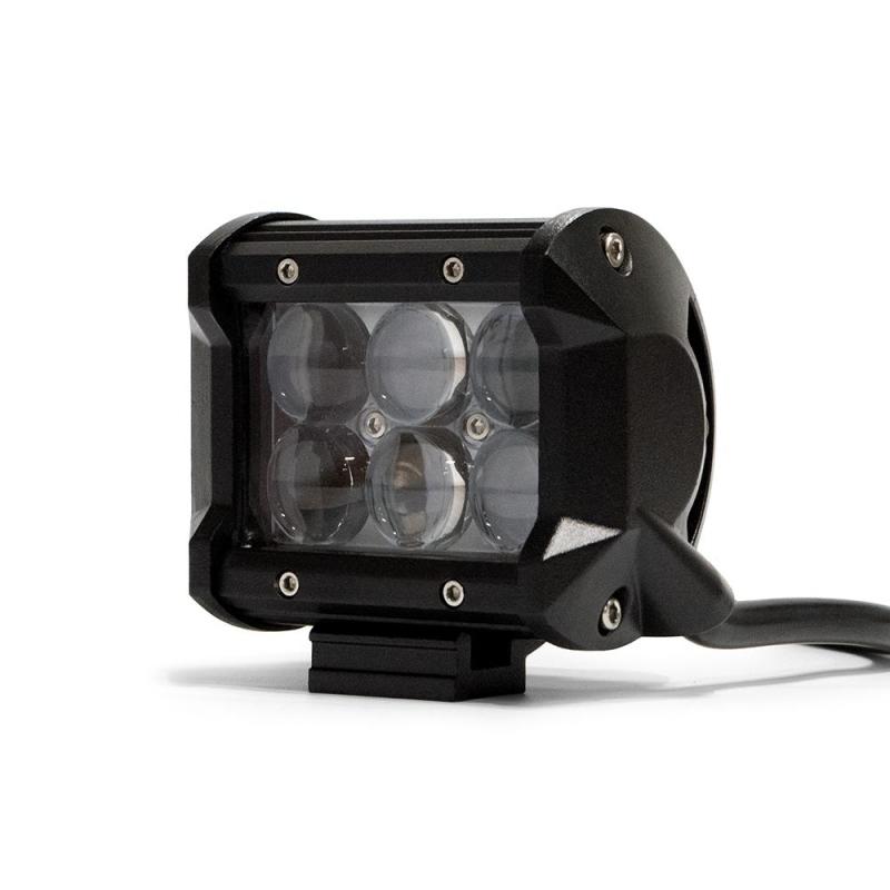 DV8 Offroad 4in Cube LED Light 18W Spot 3W LED - Chrome B4CE18W3W Main Image