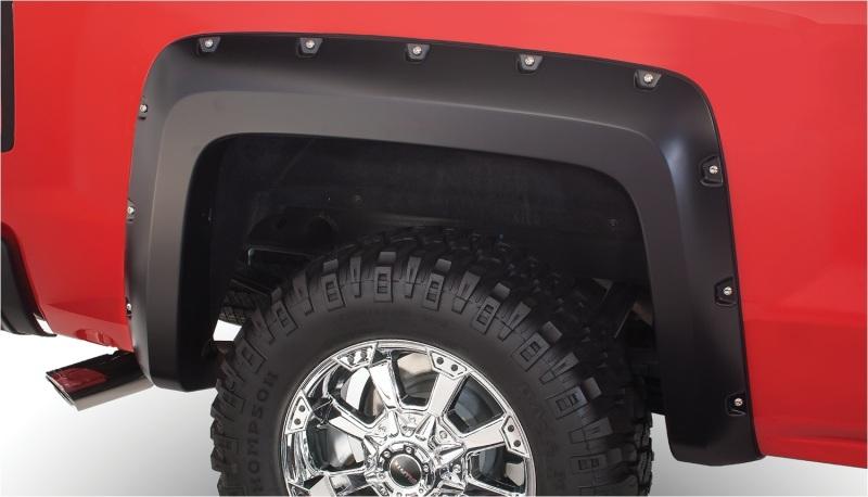 Bushwacker 14-18 Chevy Silverado 1500 Fleetside Pocket Style Flares 2pc 69.3in Bed - Black 40120-02 Main Image