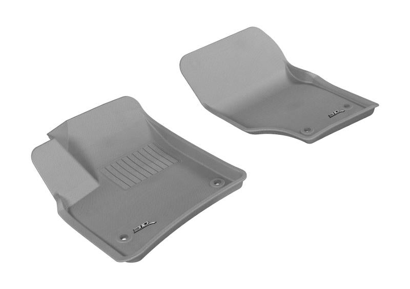 3D MAXpider 2003-2010 Porsche/Volkswagen Cayenne/Touareg Kagu 1st Row Floormat - Gray L1PO00011501