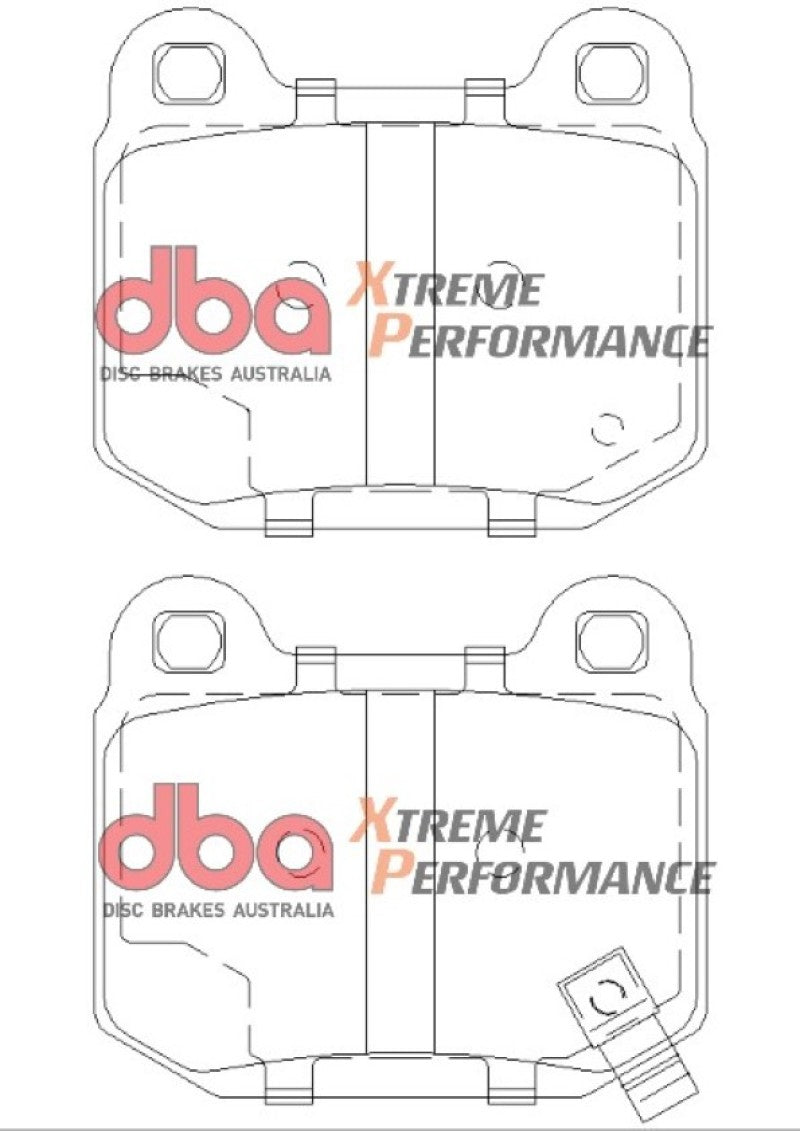 DBA 03-06 EVO / 04-09 STi / 03-07 350Z Track Edition/G35 w/ Brembo XP650 Rear Brake Pads DB1521XP