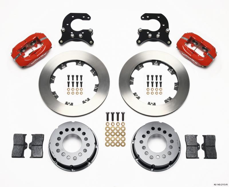 Wilwood Forged Dynalite P/S Rear Kit Red Small Ford 2.66in Offset 140-2113-R Main Image