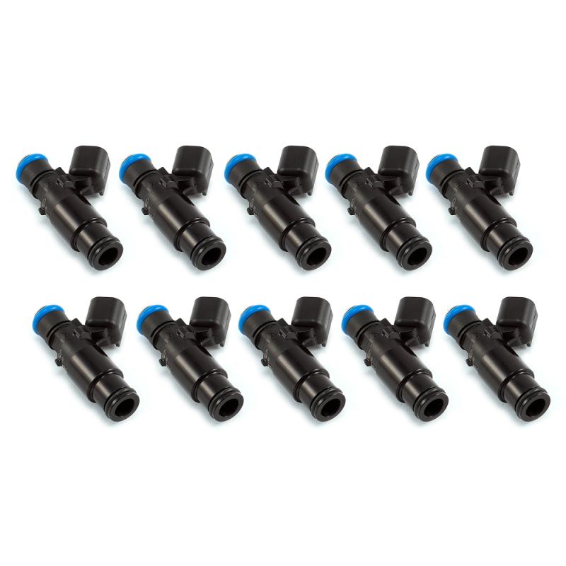 Injector Dynamics ID1050X Injectors 14mm (Black) Bottom Adaptors (Set of 10) 1050.48.14.14B.10 Main Image