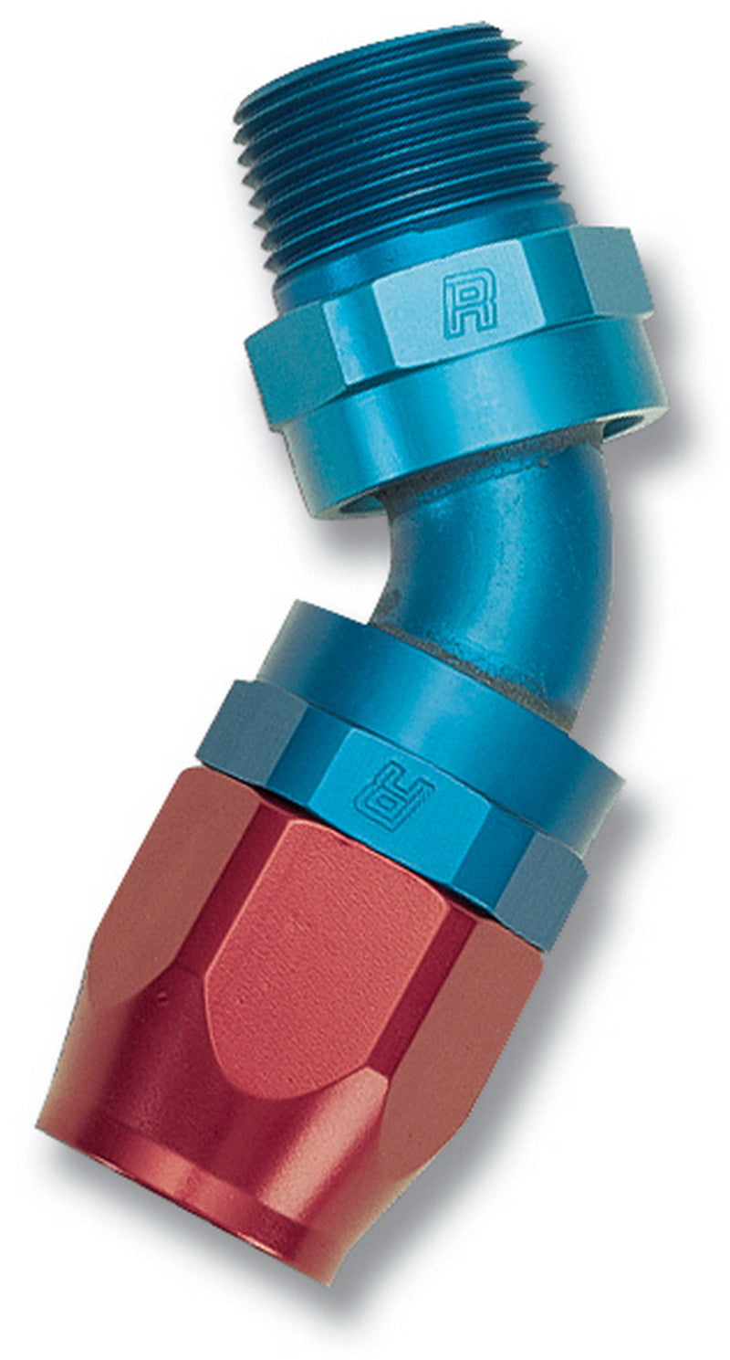 Russell Full Flow Swivel -6 3/8 Pipe Thread 45 Anodized