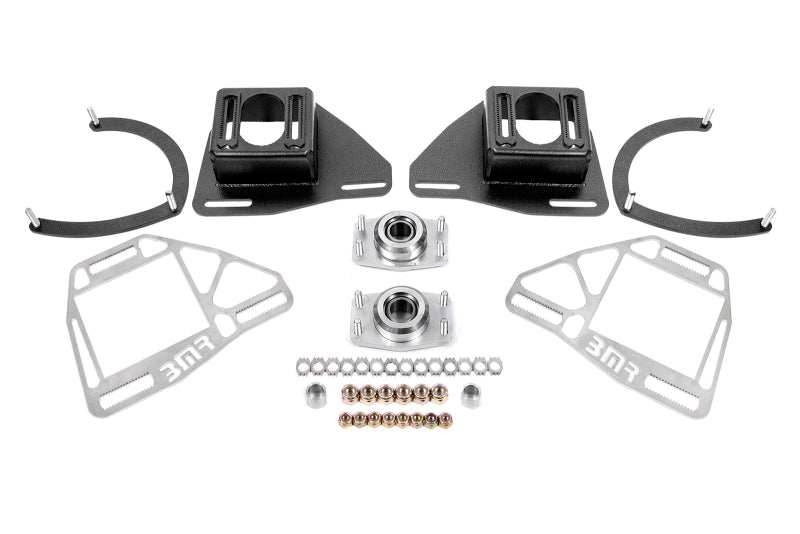 BMR Suspension 82-92 Chevy Camaro Caster/Camber Plates w/ Lockout Plates - Black Hammertone WAK331H