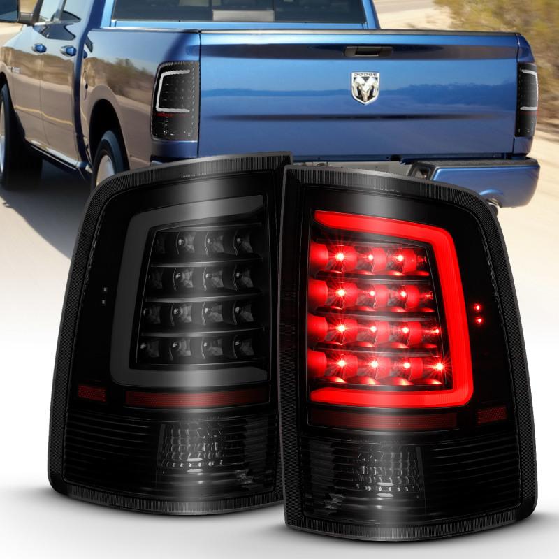 ANZO 2009-2018 Dodge Ram 1500 LED Taillight Plank Style Black w/Smoke Lens 311319 Main Image