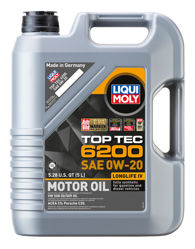 LIQUI MOLY 5L Top Tec 6200 Motor Oil 0W-20 20238