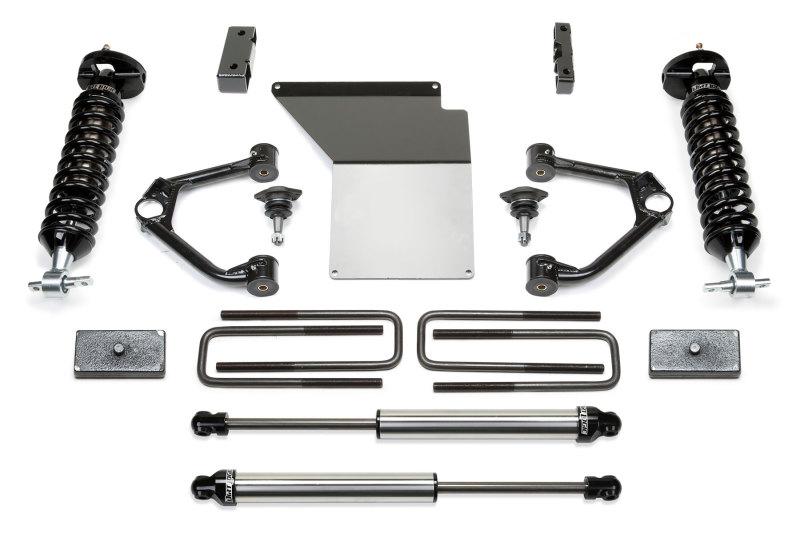 Fabtech 14-18 GM K1500 w/OE Alum. UCA 4in Budget UCA System w/DL 2.5 Coilovers & Rear DL Shocks K1070DL Main Image