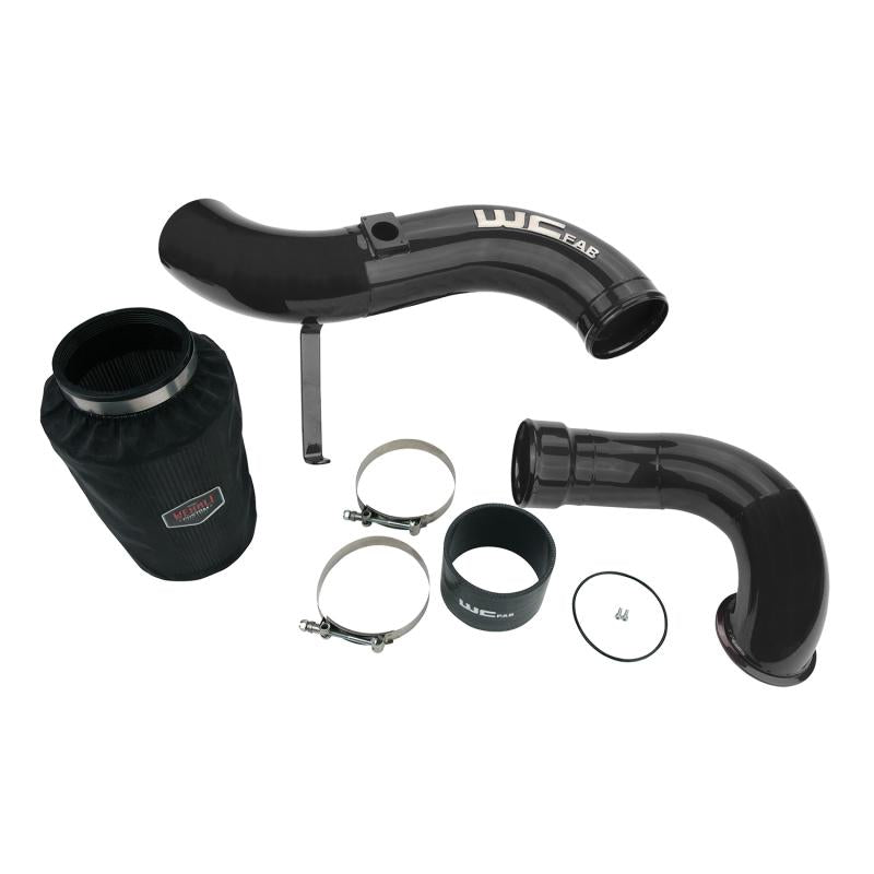 Wehrli 06-07 Chevrolet 6.6L LBZ Duramax 4in Intake Kit Stage 2 - Gloss White WCF100638-GW Main Image