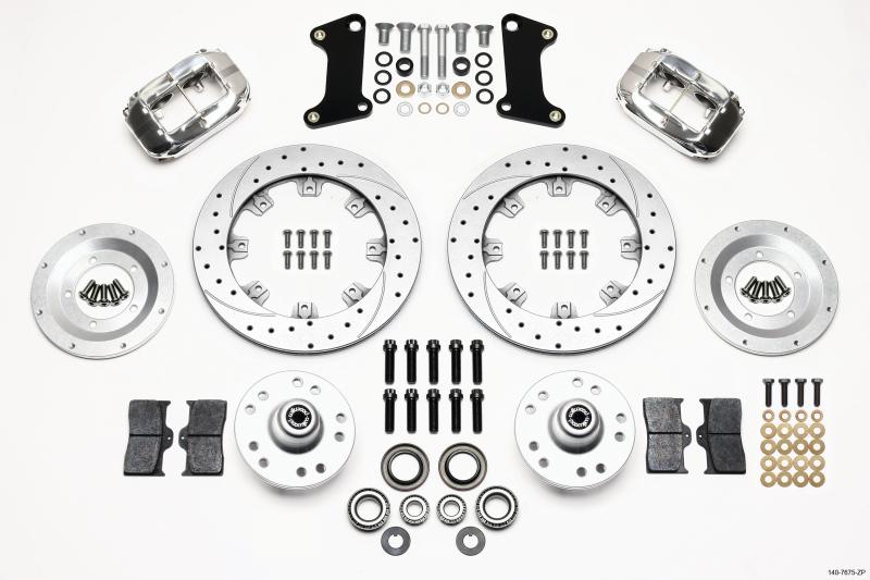 Wilwood Forged Dynalite Front Kit 12.19in Drill-Zinc Pol 67-69 Camaro 64-72 Nova Chevelle 140-7675-ZP Main Image