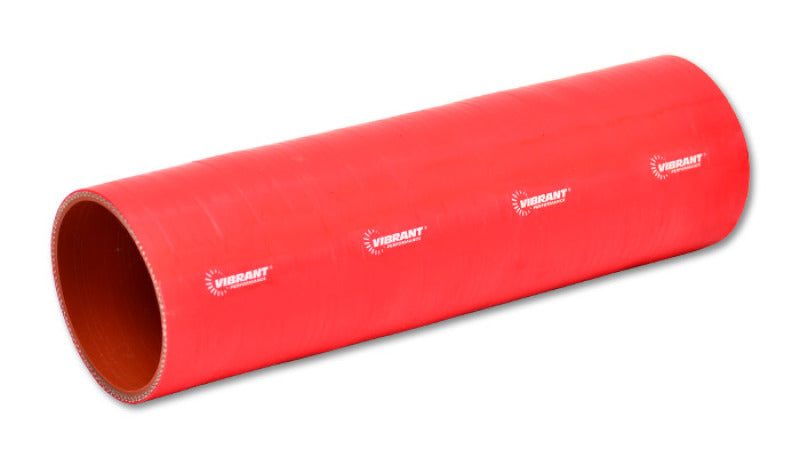 Vibrant 4 Ply Silicone Sleeve, 2.25" I.D. x 12" Long - Red