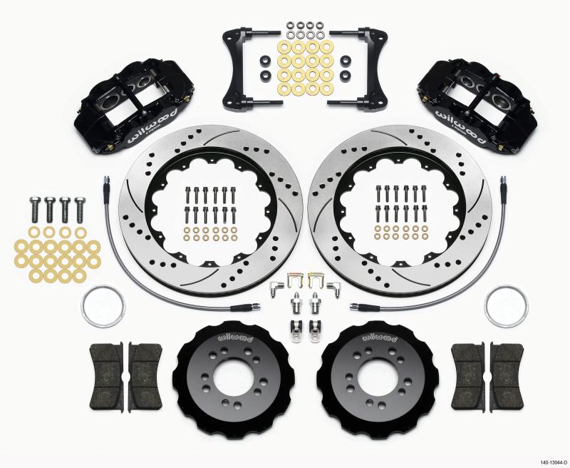 Wilwood Narrow Superlite 6R Front Hat Kit 14.00in Drilled 2008-up Hyundai Genesis Coupe w/Lines 140-13044-D Main Image