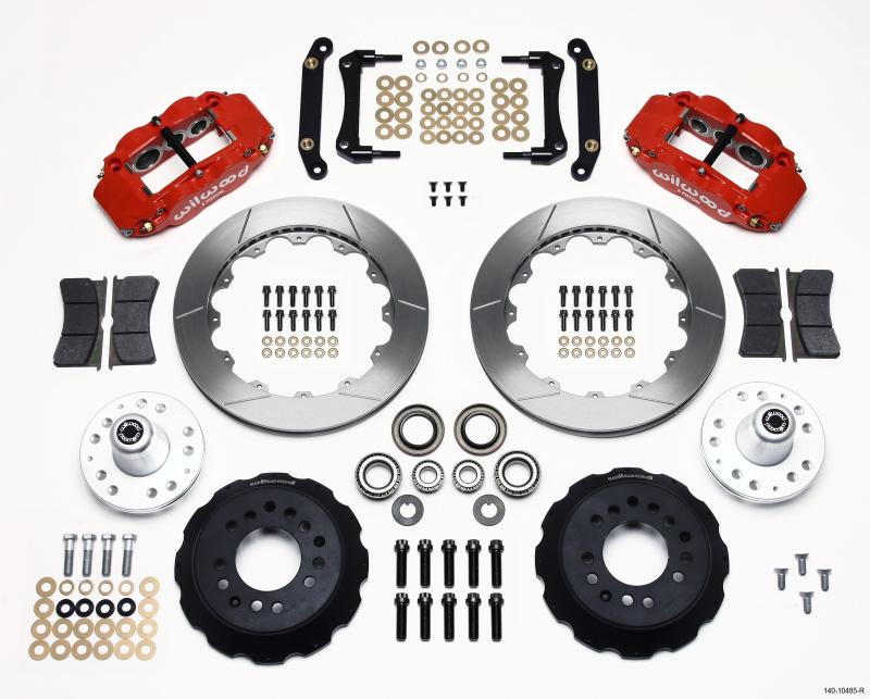 Wilwood Narrow Superlite 6R Front Hub Kit 12.88in Red 70-78 Camaro (*Line Kit Needed*) 140-10485-R Main Image