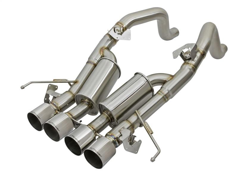 aFe MACHForce XP 3in-2 1/2in Axle Back 304SS Exhaust w/ Polished Tips 14-17 Chevy Corvette V8-6.2L 49-34056-P Main Image