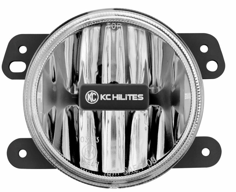 KC HiLiTES 10-18 Jeep JK 4in. Gravity G4 LED Light 10w SAE/ECE Amber Fog Beam (Single) 1498 Main Image