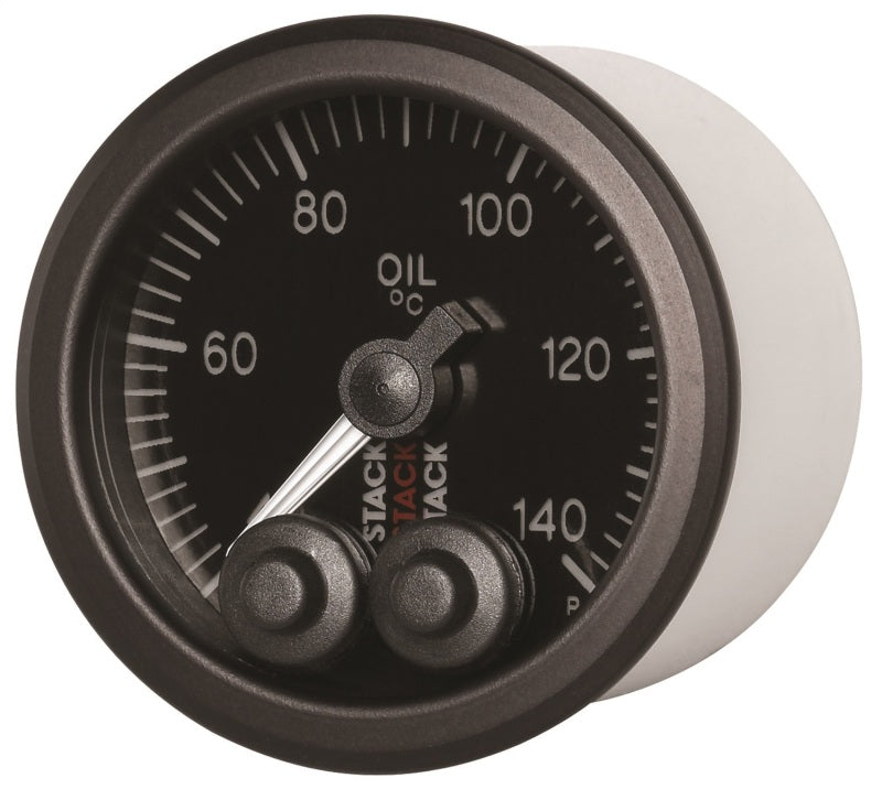 Autometer Stack 52mm 40-140 Deg C 1/8in NPTF Male Pro-Control Oil Temp Gauge - Black ST3509