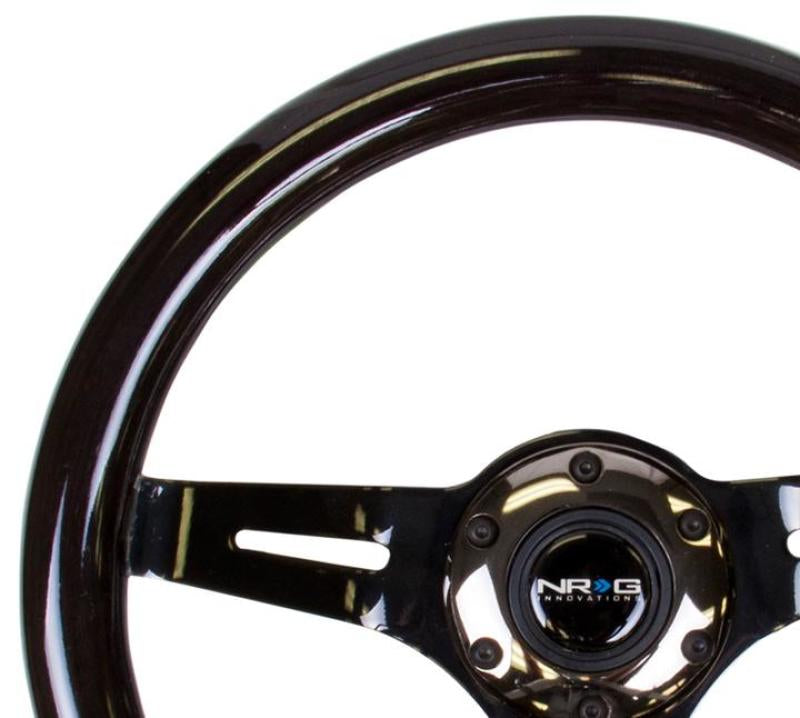 NRG Classic Wood Grain Steering Wheel (310mm) White w/Neochrome 3-Spoke Center ST-310WT-MC