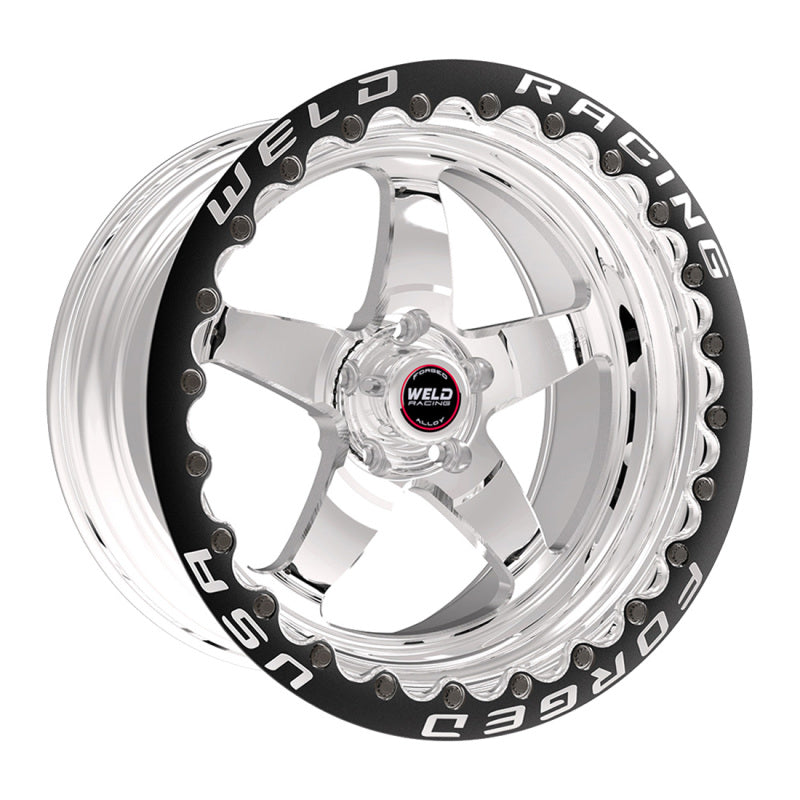 Weld S71 17x10 / 5x115mm BP / 6.7in. BS Polished Wheel (High Pad) - Polished Single Beadlock MT 71HP7100W67G