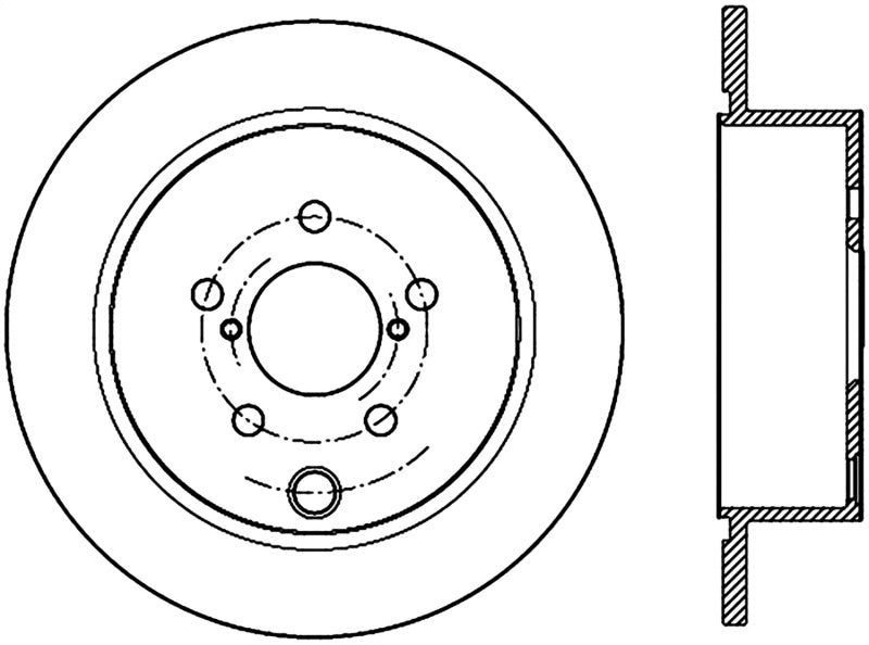 Stoptech 14-15 Subaru Forester Sport Cyro-Stop Left Rear Brake Rotor 120.47035CRY