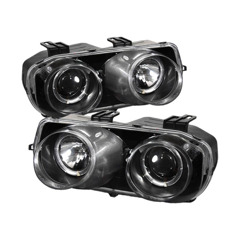 Spyder Acura Integra 94-97 Projector Headlights LED Halo -Black High H1 Low 9006 PRO-YD-AI94-HL-BK 5008671 Main Image