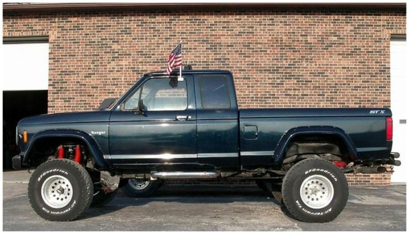 Bushwacker 83-92 Ford Ranger Cutout Style Flares 2pc 72.0/84.0in Bed - Black 21008-11 Main Image