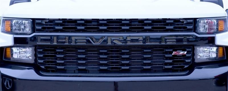 Putco 2020 Chevy Silverado HD - Grille Letters - Black Platinum Chevrolet Letters 55553BPGM Main Image