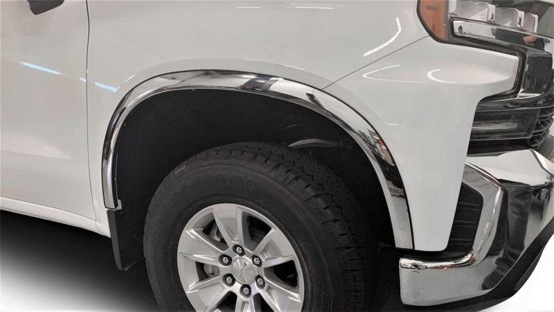 Putco 19-20 GMC Sierra 1500 w/ Factory Fender Flares Stainless Steel Fender Trim 97126 Main Image