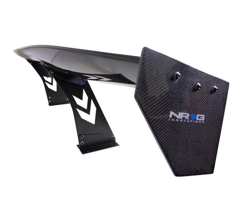 NRG Carbon Fiber Spoiler - Universal (69in.) w/NRG Logo / Stand Cut Out / Large Side Plate CARB-A691NRG