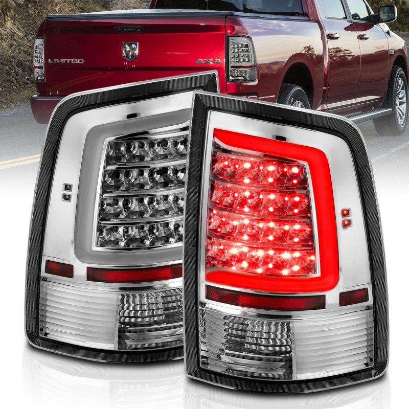 ANZO 2009-2018 Dodge Ram 1500 LED Taillight Plank Style Chrome w/Clear Lens 311320 Main Image