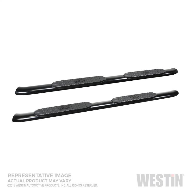 Westin 19-20 Chevrolet/GMC Silverado/Sierra 1500 Double Cab PRO TRAXX 4 Oval Nerf Step Bars - Black 21-24125 Main Image