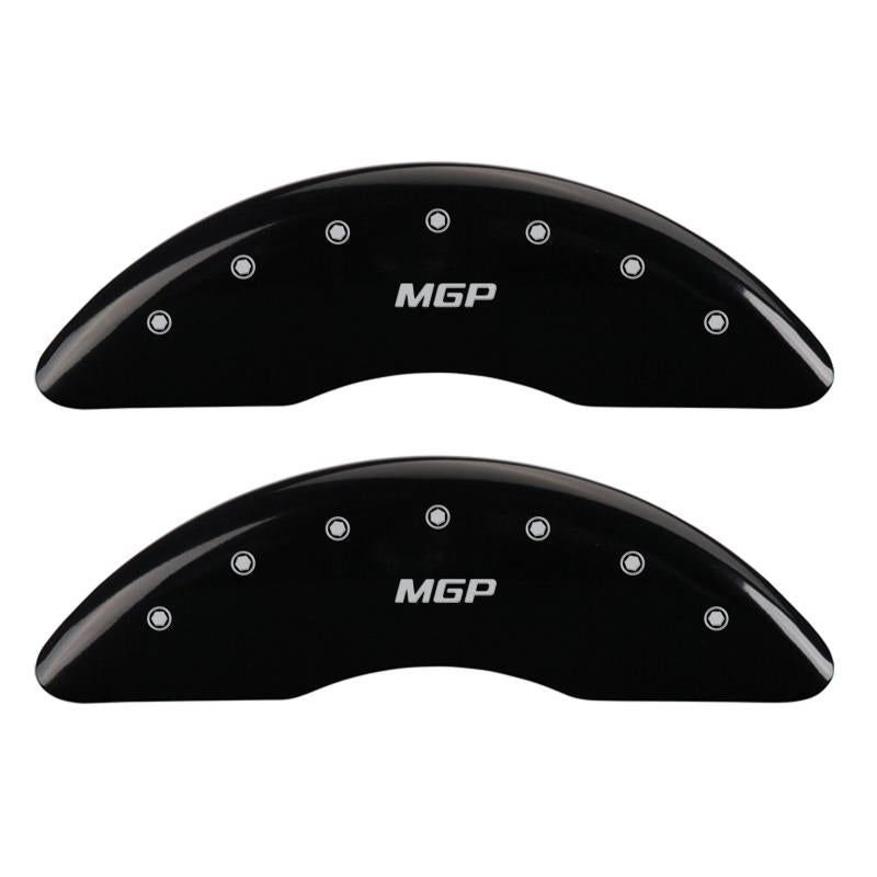 MGP 4 Caliper Covers Engraved Front & Rear MGP Black finish silver ch 15219SMGPBK Main Image