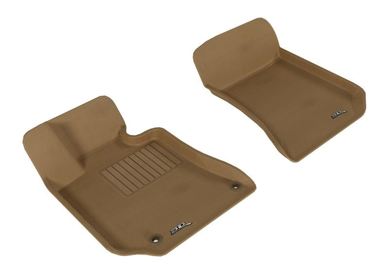 3D MAXpider 2010-2012 Mercedes-Benz E-Class Coupe C207 Kagu 1st Row Floormat - Tan L1MB05211502 Main Image