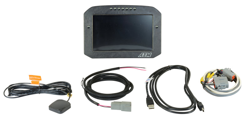 AEM CD-7G Carbon Flush Digital Dash Display w/ Internal 20Hz GPS & Antenna 30-5702F
