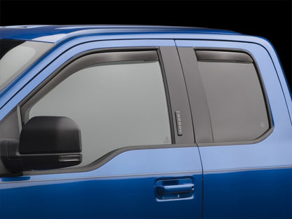 WeatherTech 2015+ Ford F-150 SuperCab Front and Rear Side Window Deflectors - Dark