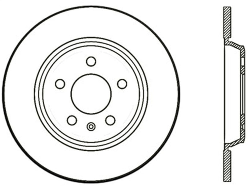 StopTech Sport Cryo Cross Drilled Brake Rotor; Rear Left