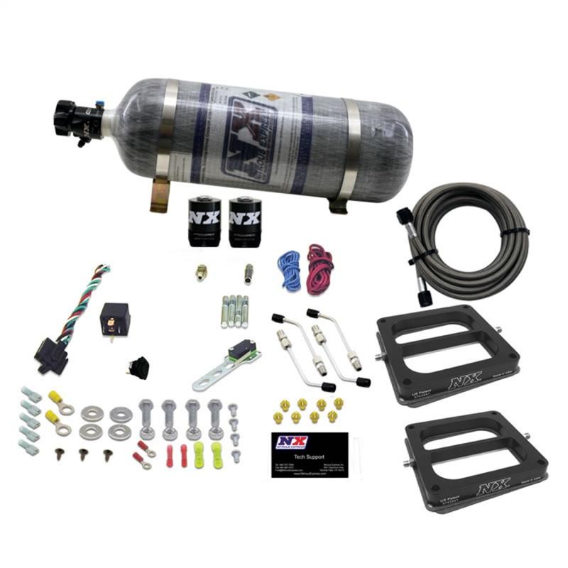 Nitrous Express Dual Dom/Gas Nitrous Kit (100-500HP) w/Composite Bottle 50270-12 Main Image