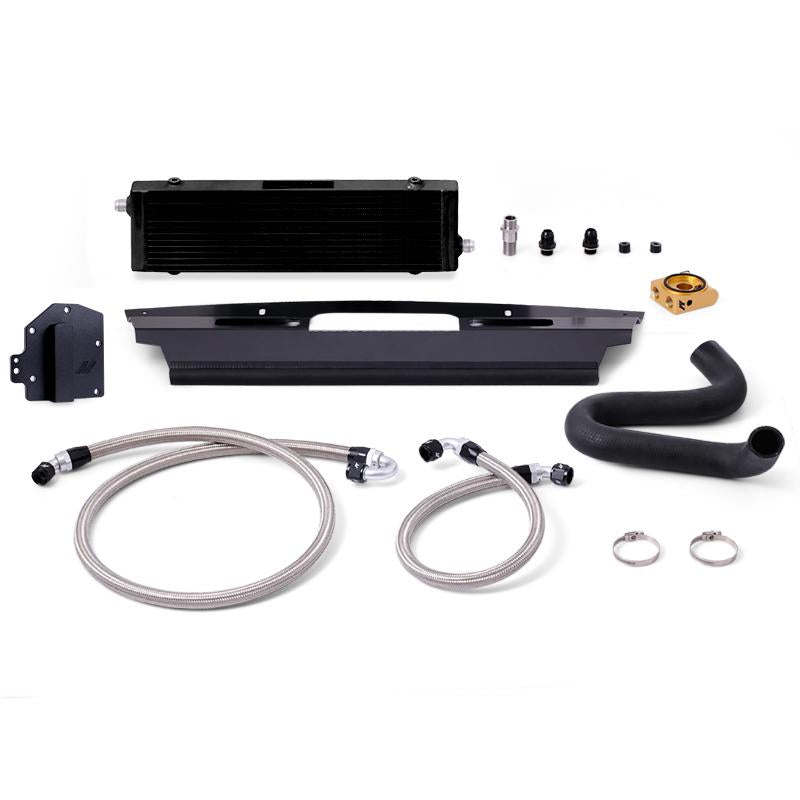 Mishimoto 15-17 Ford Mustang GT Right-Hand Drive Thermostatic Oil Cooler Kit - Black MMOC-MUS8-15TBKRHD Main Image