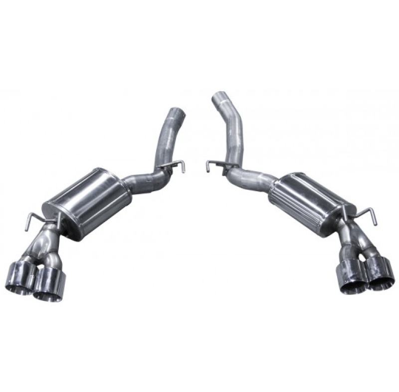 ARH 2010+ Chevrolet Camaro V6/V8 3in X 3in Axle Back Muffler w/ Polished SS Tips CAZ28-14300STBK Main Image