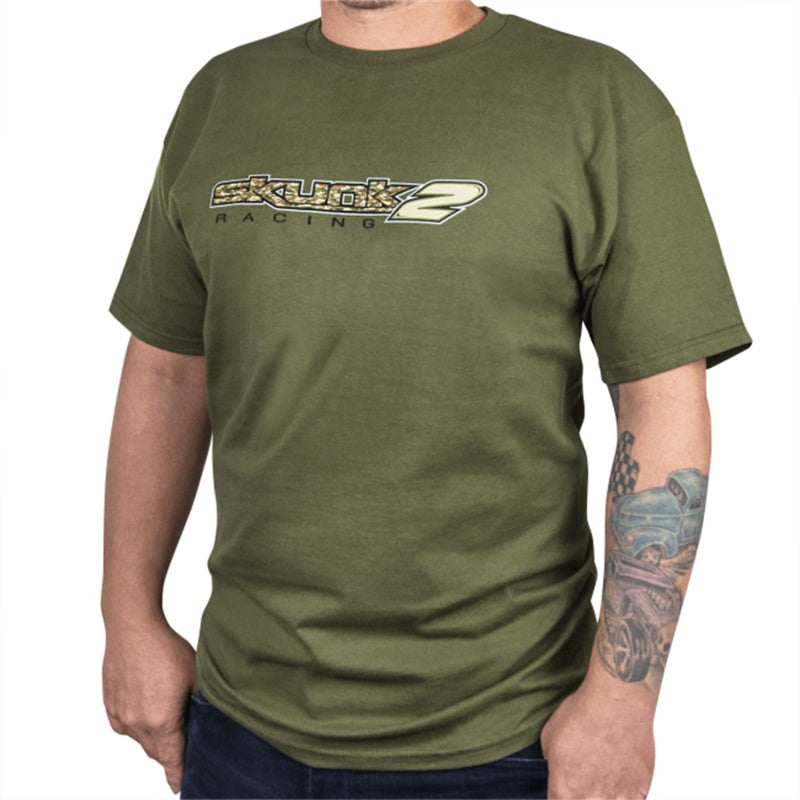 Skunk2 Camo T-Shirt Military Green - L 735-99-1812