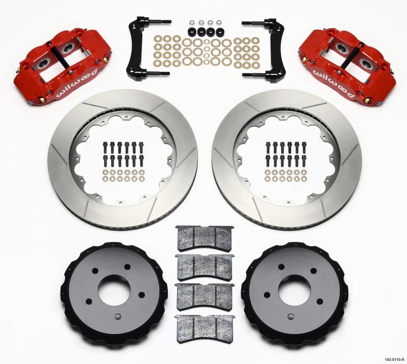 Wilwood Narrow Superlite 4R Rear Kit 14.00in Red 97-04 Corvette C5/Z06 05-13 C6 140-9119-R Main Image