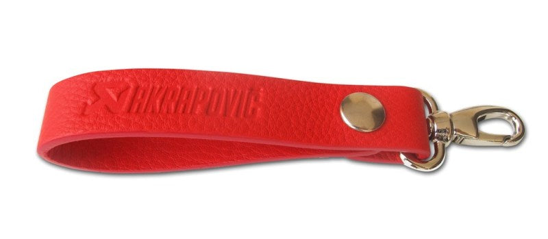 Akrapovic Leather Loop Keychain - red 800953