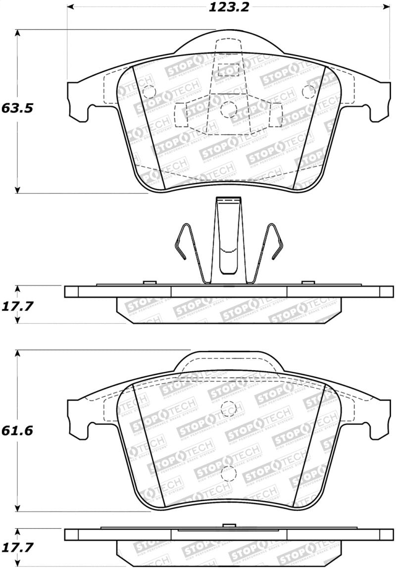 StopTech Street Brake Pads 308.09800 Main Image