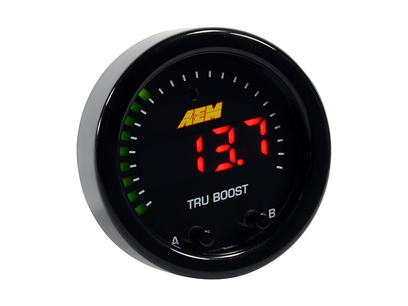 AEM X-Series Tru-Boost Controller Gauge w/ Boost Control Solenoid 80PSIg Internal MAP Sensor 30-0352