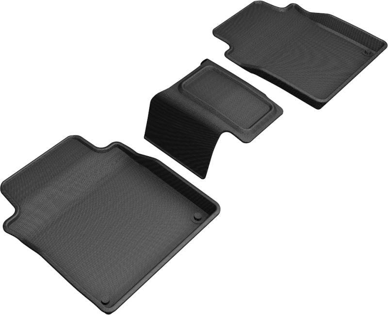 3D MAXpider 2019-2020 Audi A8L Kagu 2nd Row Floormats - Black L1AD05021509 Main Image