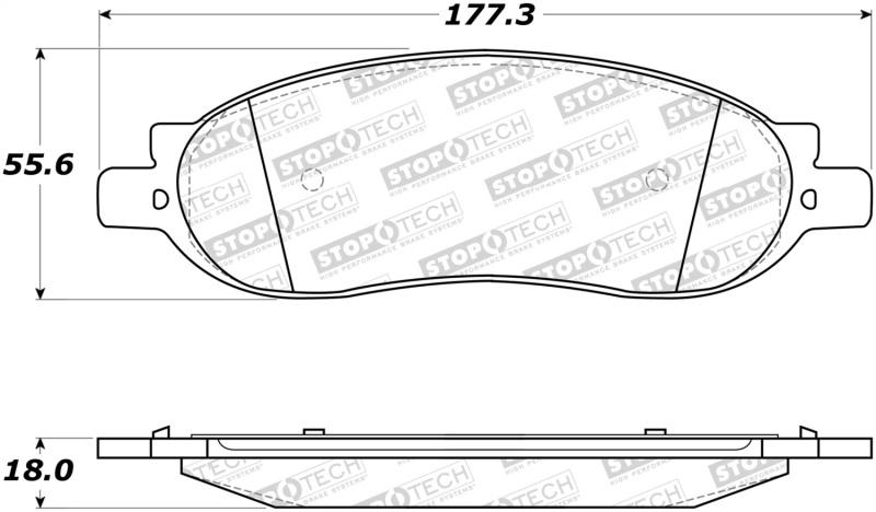 StopTech Street Brake Pads 308.10680 Main Image